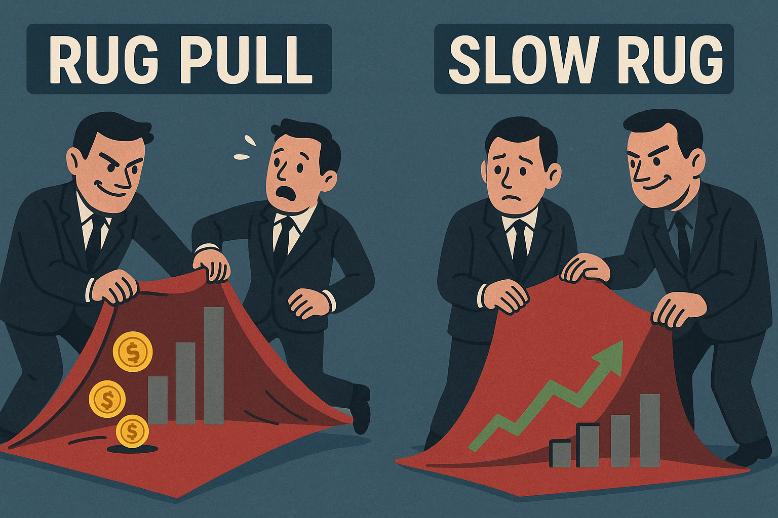 Rug Pull и Slow Rug: как проекты незаметно сливают инвесторов