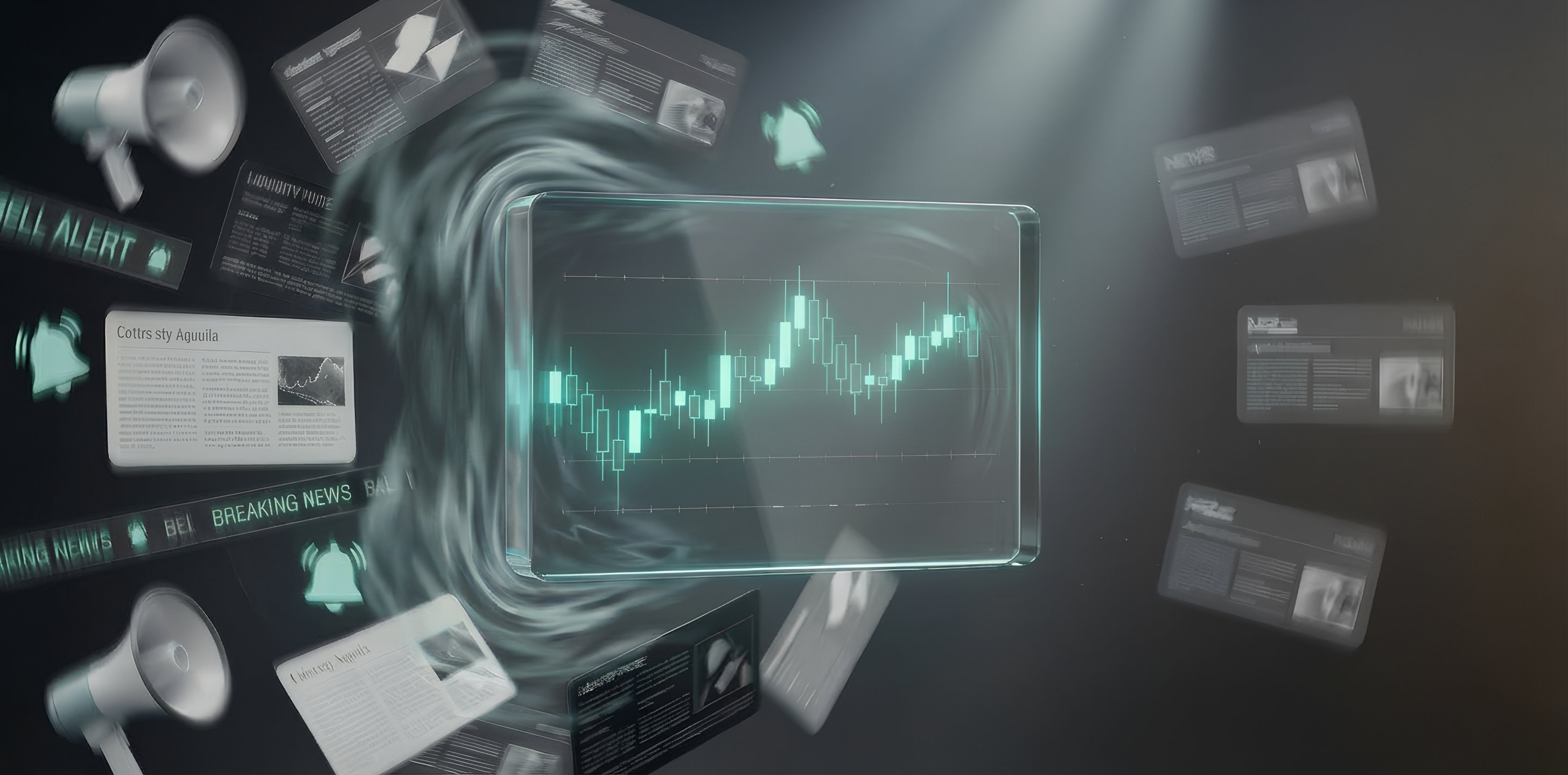 Price chart and news flow