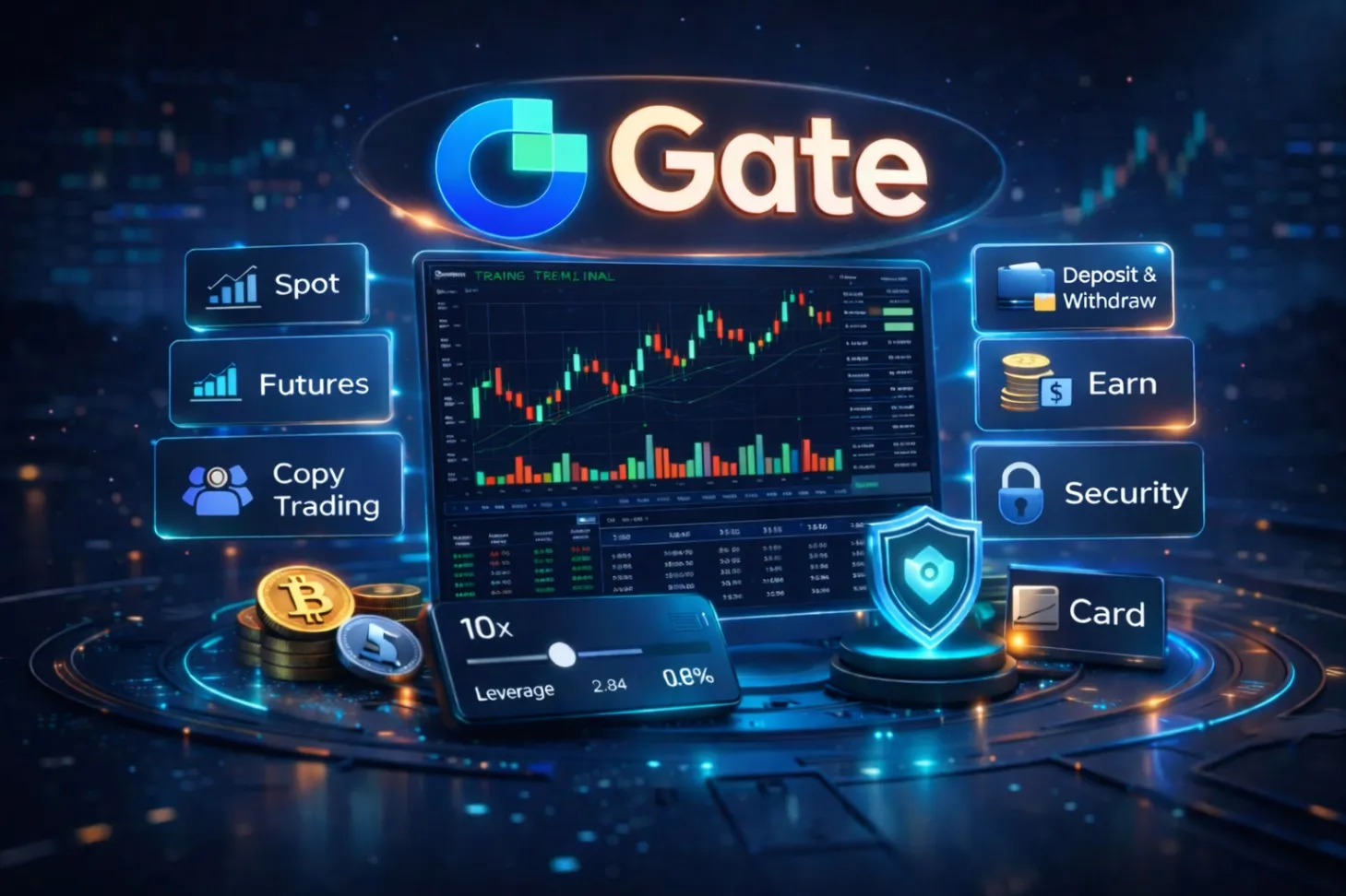 3D-интерфейс биржи Gate