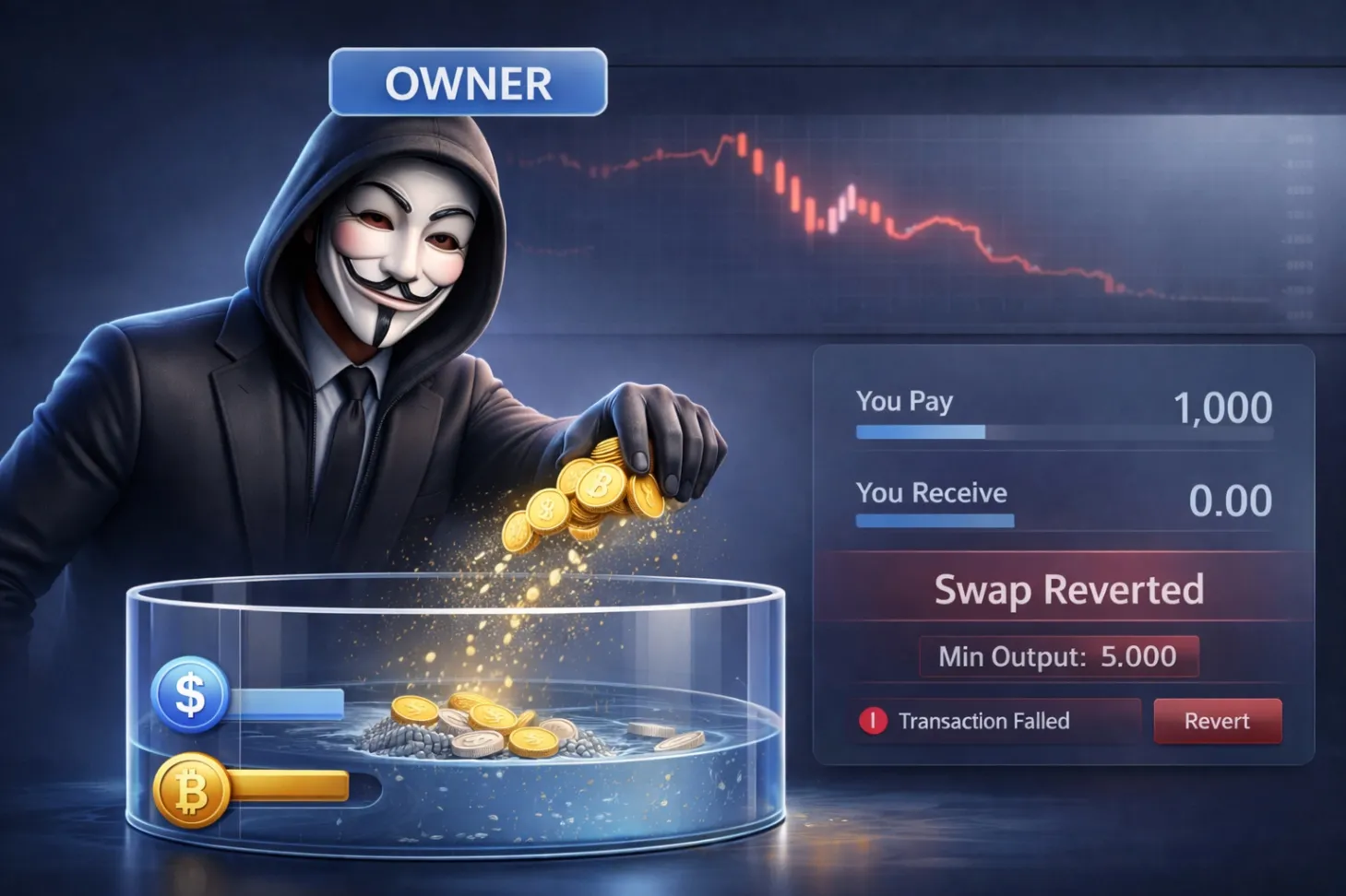 Anonymous owner removes liquidity from the pool