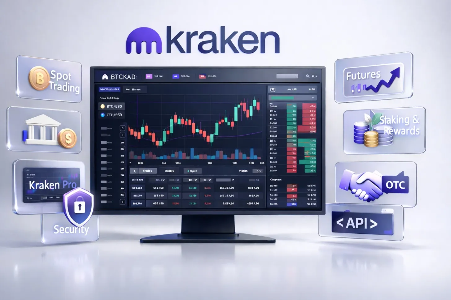 Interface de l’exchange de cryptomonnaies Kraken
