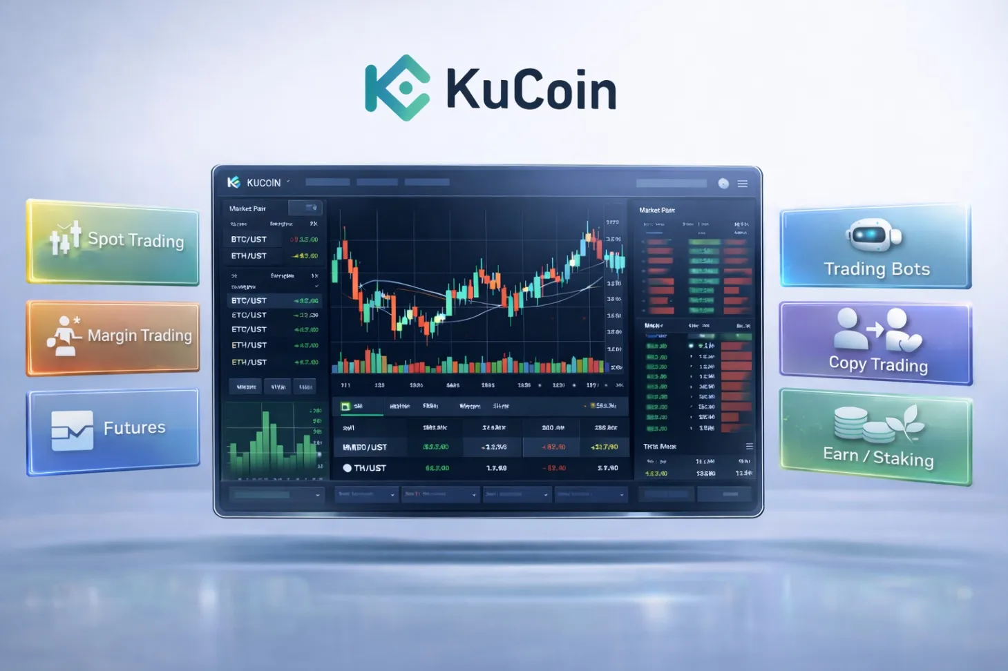 Interface de l’exchange crypto KuCoin
