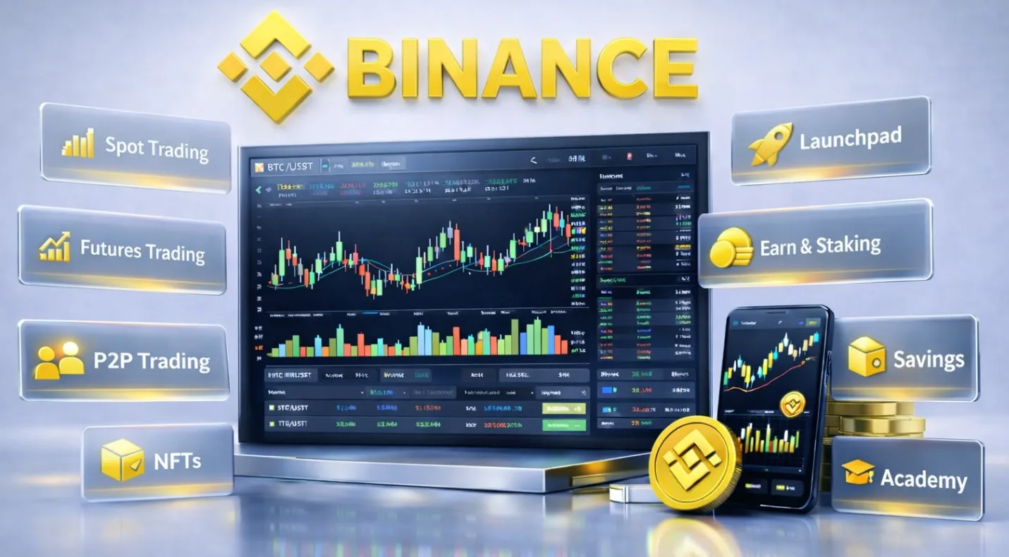 Interfaz del exchange cripto Binance