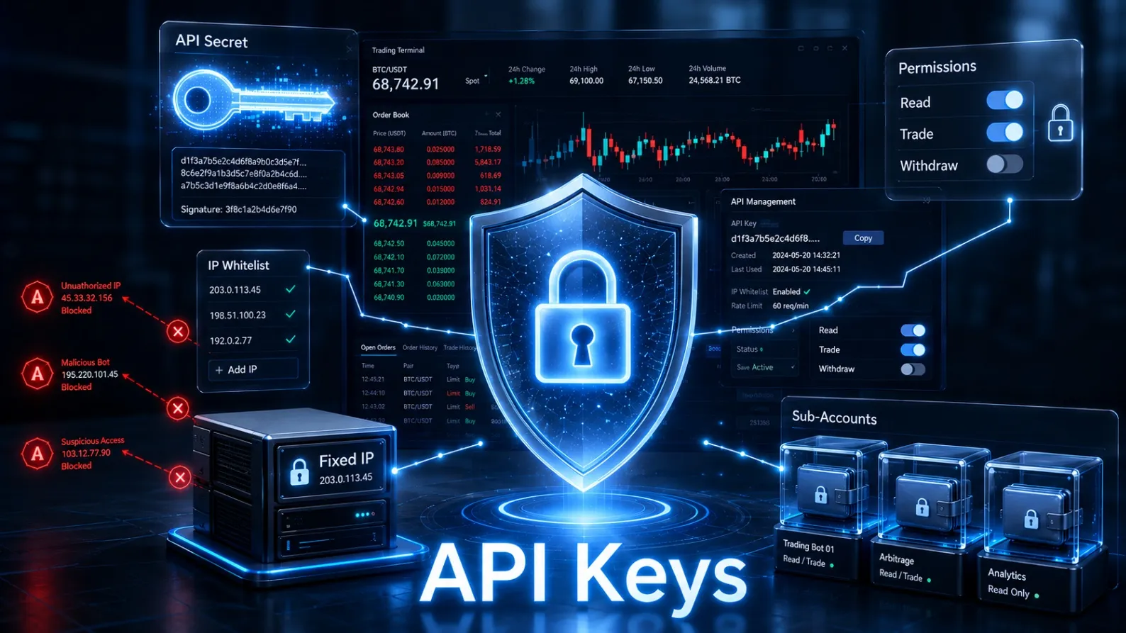 Защита API-ключей биржи