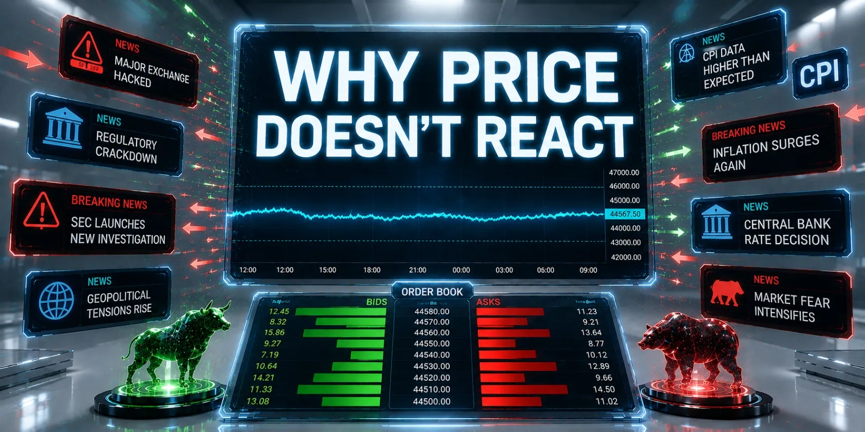 Price chart and news flow